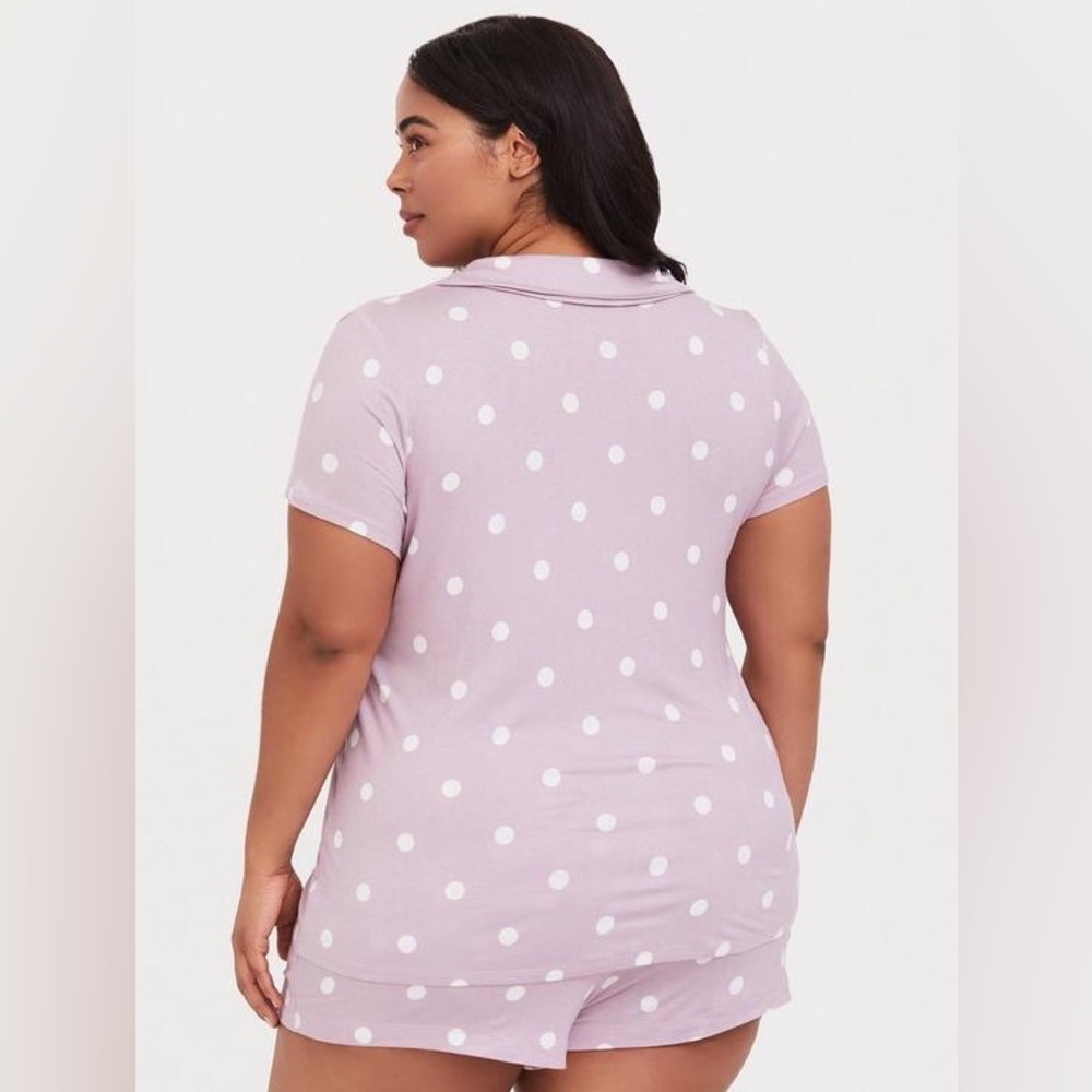 Torrid Super Soft Button Through Short Sleeve Sle… - image 2
